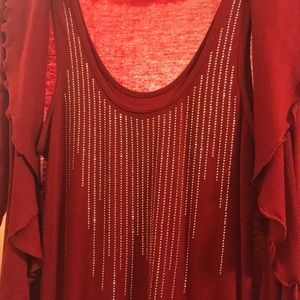 🎉Express🎉 Red cardigan and tank